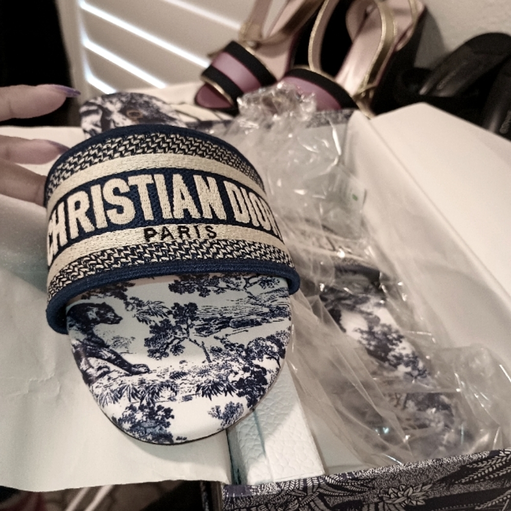 Dior slides sandals logo